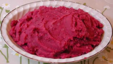 Mashed beets and potatoes