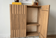 Ikea ivar cabinet hack turned into a bar cabinet