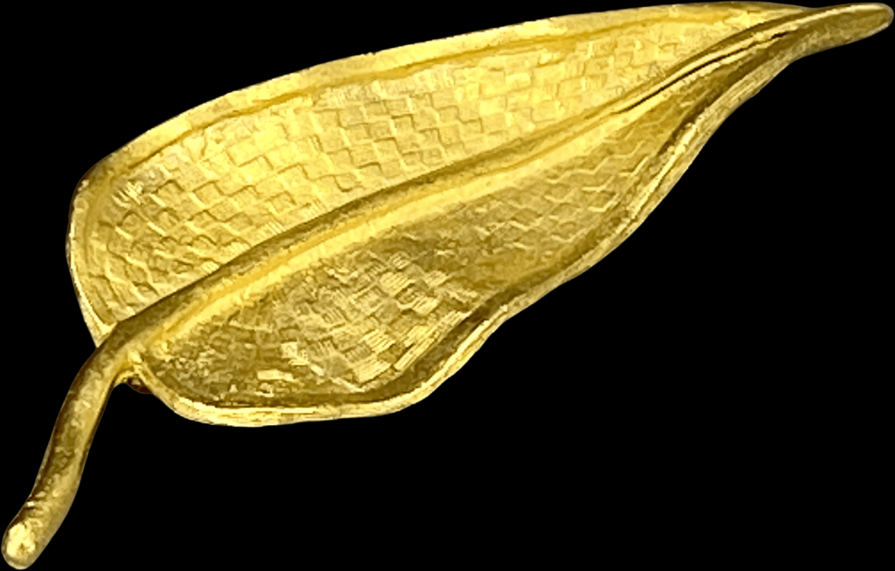 Gold leaf brooches for fall