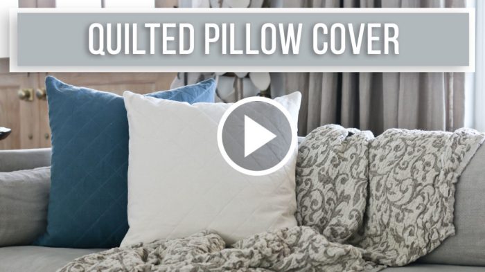 Make your own puff quilted pillow cover