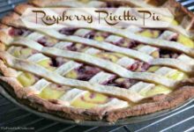 Ricotta and raspberry pie