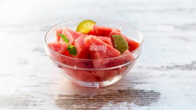 Fresh watermelon jello sea salt