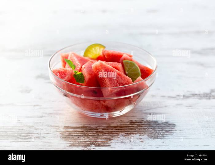 Fresh watermelon jello sea salt