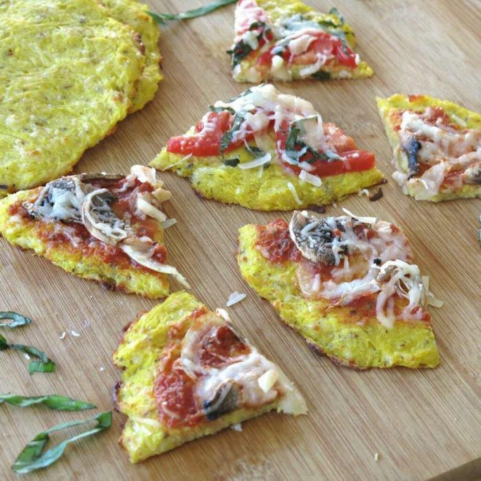 Spaghetti squash pizza crust