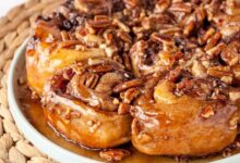 Overnight pecan pie sticky buns