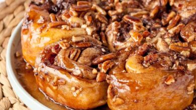 Overnight pecan pie sticky buns