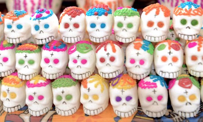 Day of the dead candy skull platter sugar overload