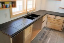 Tiled countertop diy no saw required