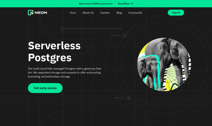 Neon delivers a serverless postgresql