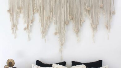 Pom pom wall hanging