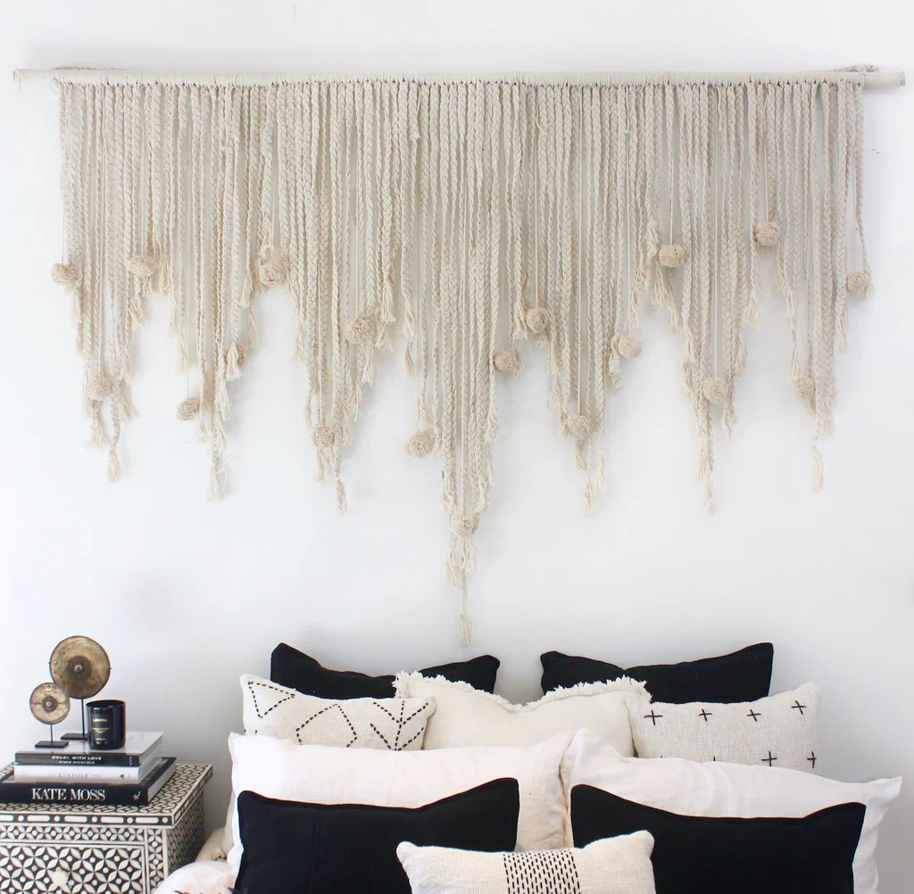 Pom pom wall hanging