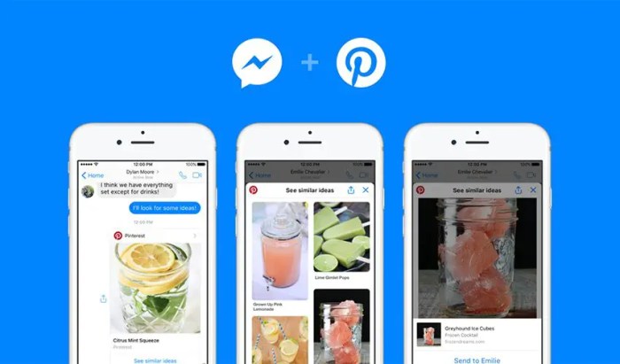 Pinterest launches facebook messenger bot