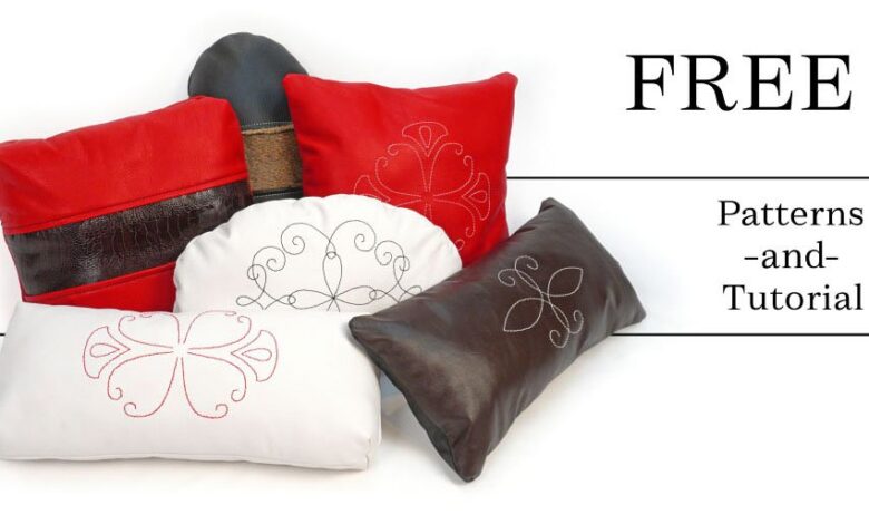 Textured pillow leather diy