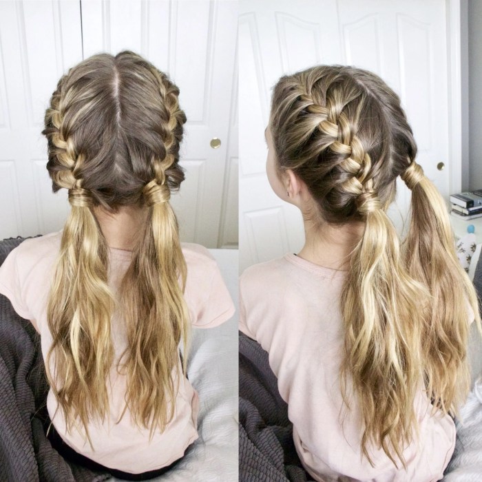 Pull through double braid