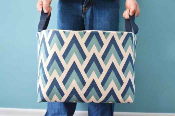 Sew your own fabric laundry basket