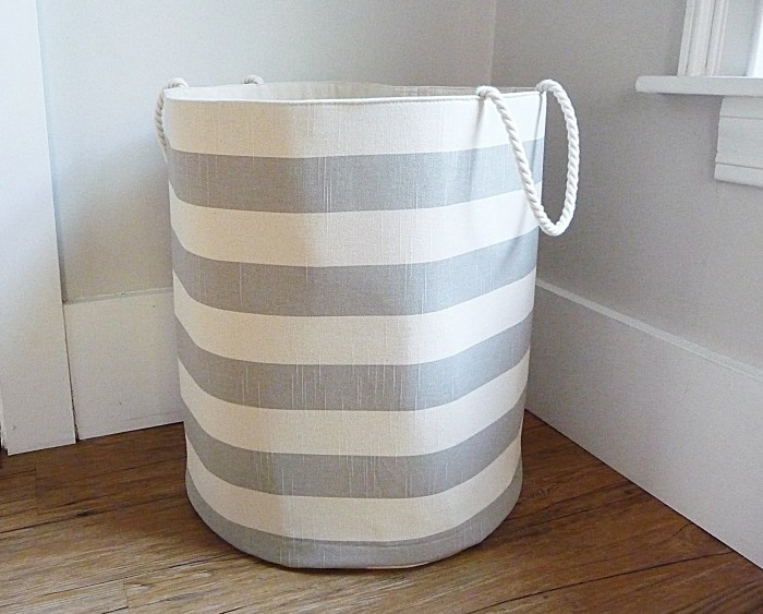 Sew your own fabric laundry basket