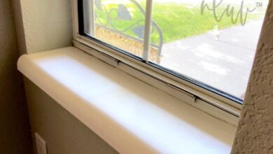 How to paint stone windowsills