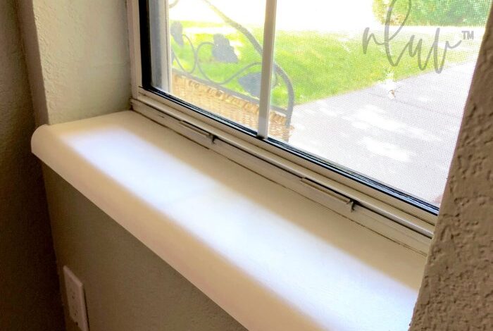 How to paint stone windowsills