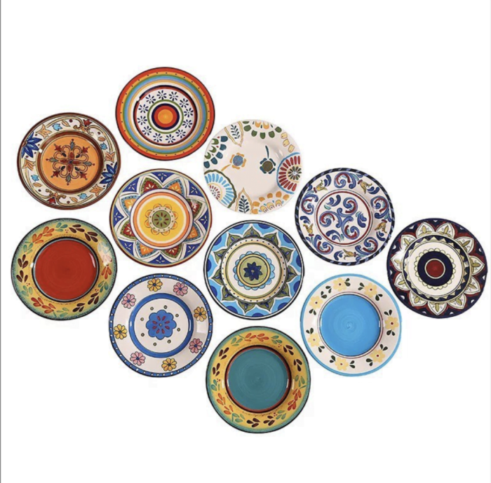 Hand painted dish set