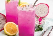 Dragon fruit limeade cocktail