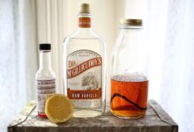 Vanilla bean whiskey cocktail