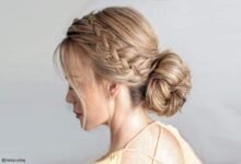 The upside down braided top knot