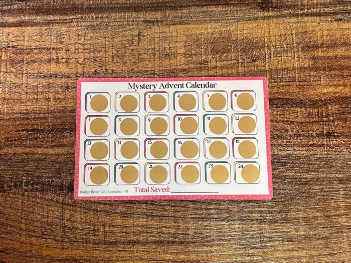 Diy scratch off advent calendar