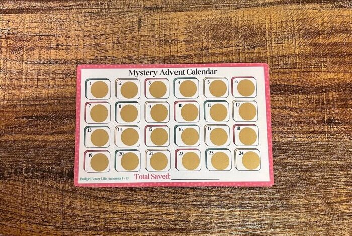 Diy scratch off advent calendar