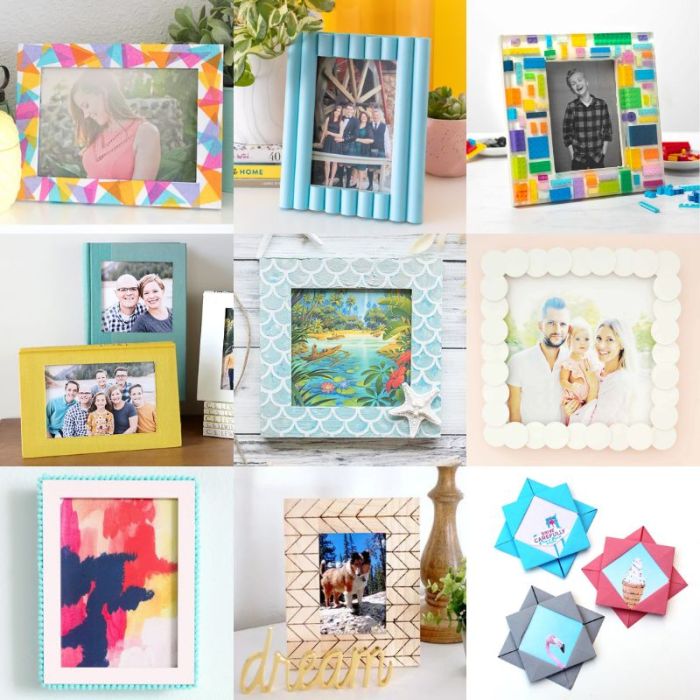 Diy embroidered photo frame