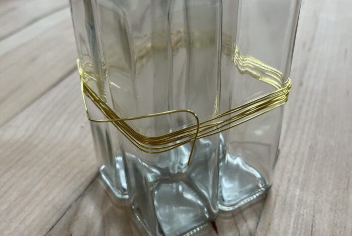 Decorative wire diy vases vase scrap fabric