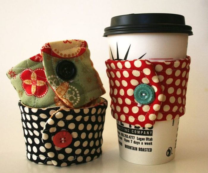 Reusable photo coffee cozy diy