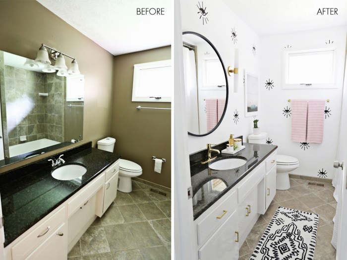 Lauras guest bathroom before after