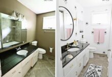 Lauras guest bathroom before after