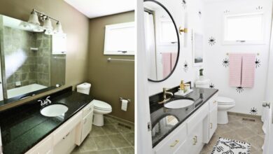 Lauras guest bathroom before after