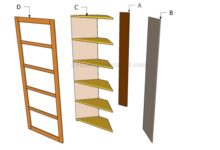 Build organize a corner shelving system