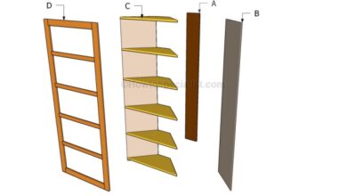 Build organize a corner shelving system