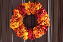 Autumn floral wreath project