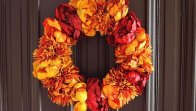 Autumn floral wreath project