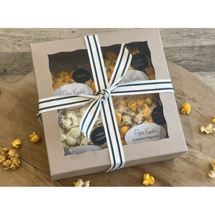 Flavored popcorn kit gift idea