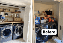 Hfhs house bathroom laundry before after