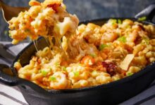 Lobster baked macaroni cheese