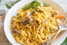 Miso and garlic butter noodles