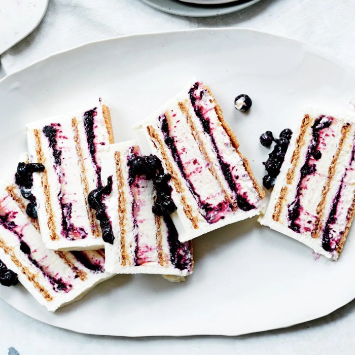 Blueberry icebox cake recipe