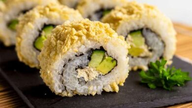 Sushi sprouts crunchy beet abeautifulmess