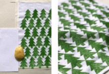 Christmas napkin iron on diy with printable