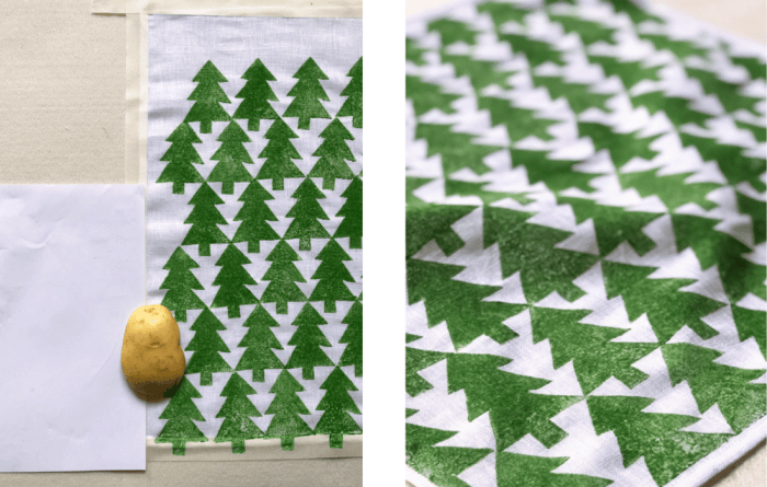 Christmas napkin iron on diy with printable