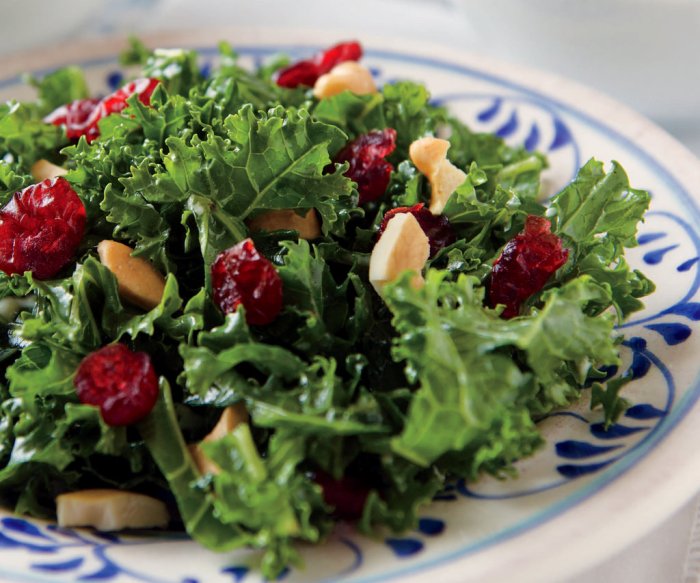 Creamy kale harvest salad
