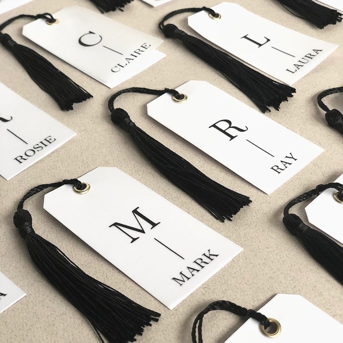 Try this stamped name tag place cards