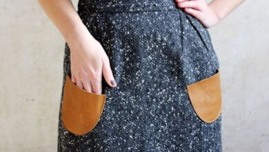 How to add leather pockets to a skirt