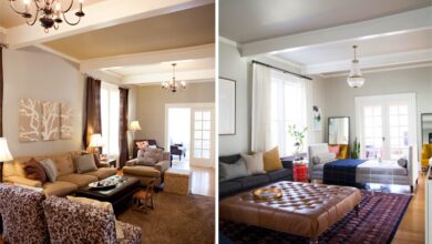 Lauras bedroom before after